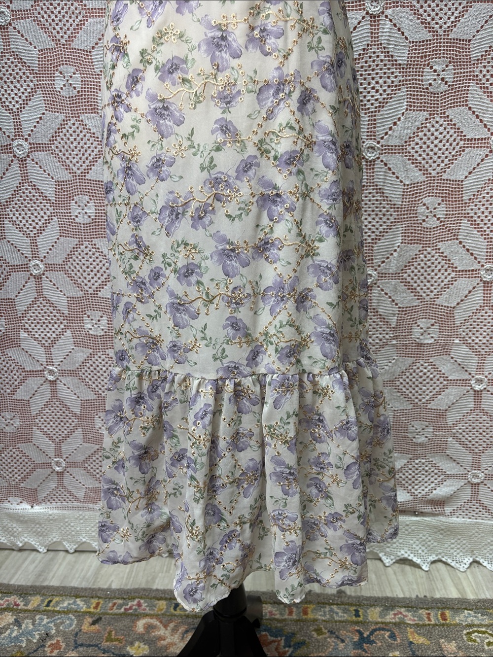 PHA-RIT Classic Closet Floral Embroidered Midi Dress - Picture 9 of 15